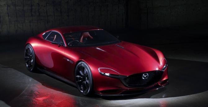 Red Mazda RX-Vision Concept, car wallpaper