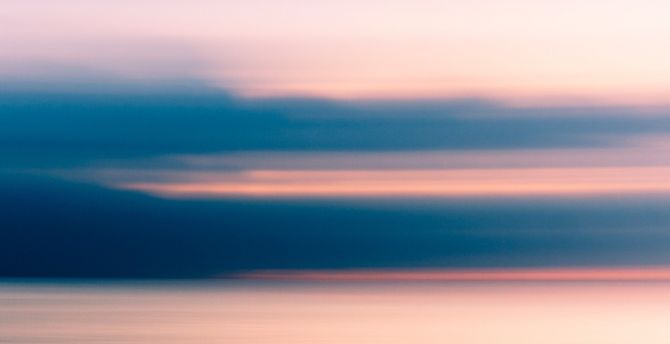 Sea, sunset, blur, adorable scenery wallpaper