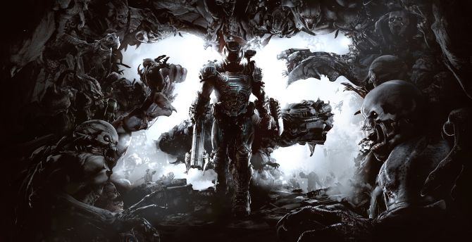 Dark, Doom, 2016, video game wallpaper