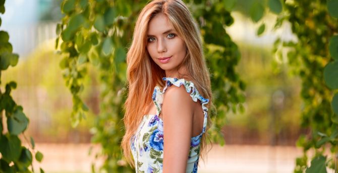 Girl model, blonde, outdoor, photoshoot wallpaper