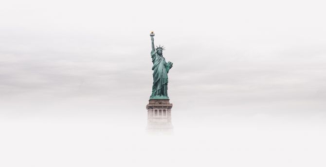 Statue of Liberty, architecture, minimal wallpaper