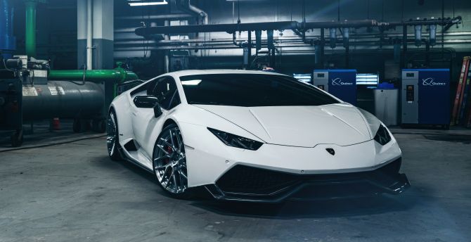 White, sport, Lamborghini Huracan wallpaper