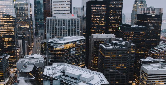 Cityscape, Toronto, buildings and skyscrapers, Canada wallpaper