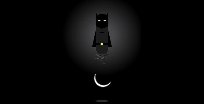 Batman as capsule, funny minimal art, dark wallpaper