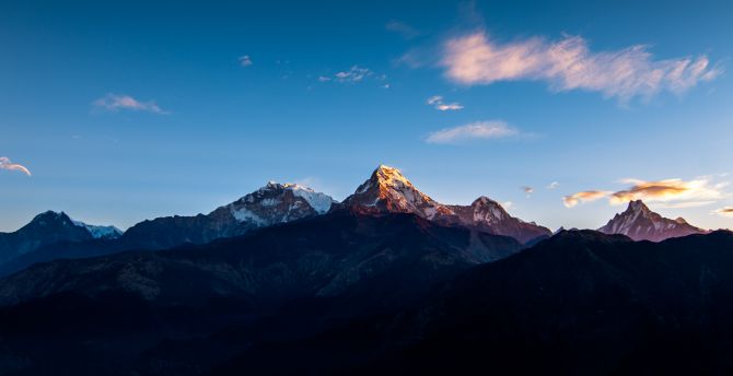 Annapurna Massif, mountain, Himalayas, mountain range wallpaper
