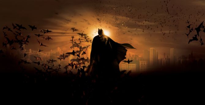 Batman Begins, movie, poster, dark wallpaper