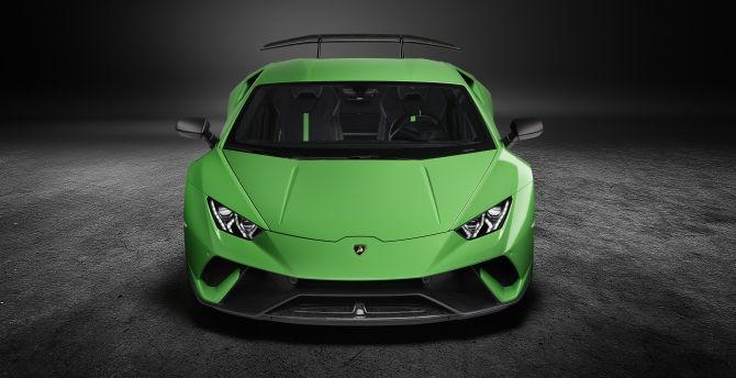 Lamborghini Huracán Performante, sports car, green, 2019 wallpaper