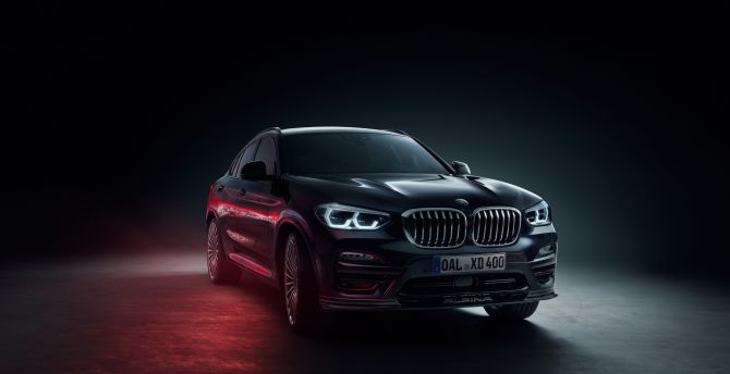 BMW Alpina XD4, black, motor show, 2018 wallpaper