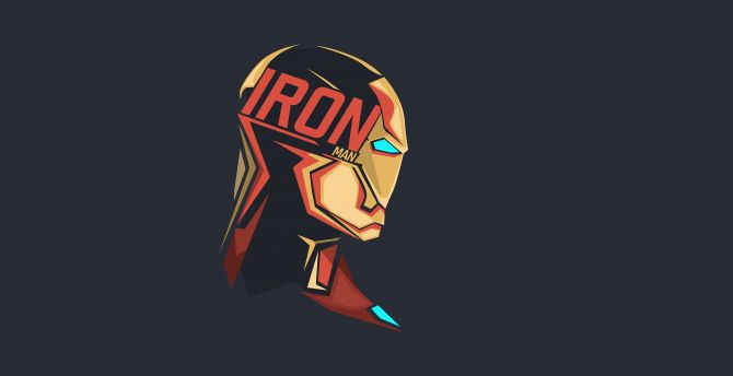 Headshot, superhero, marvel, iron man, art wallpaper