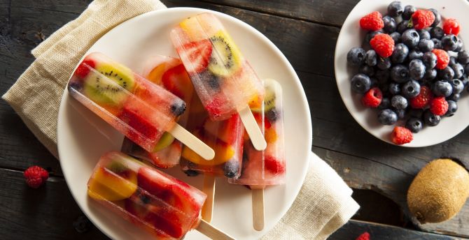 Summer, fruits, ice candy wallpaper