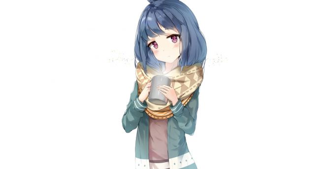 Rin shima, cute, tea, anime girl wallpaper