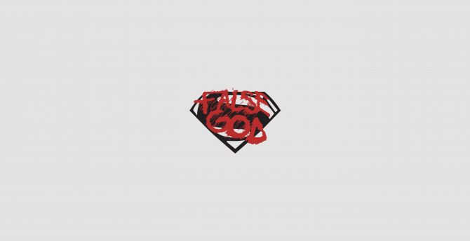 False god, batman vs superman, minimal, logo wallpaper