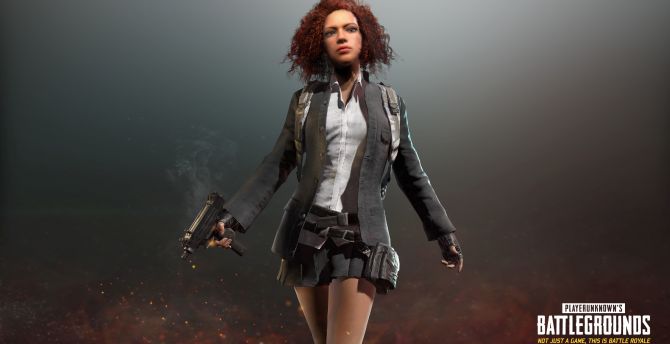Download Cool Pubg Girl With Short Hair Wallpaper | Wallpapers.com