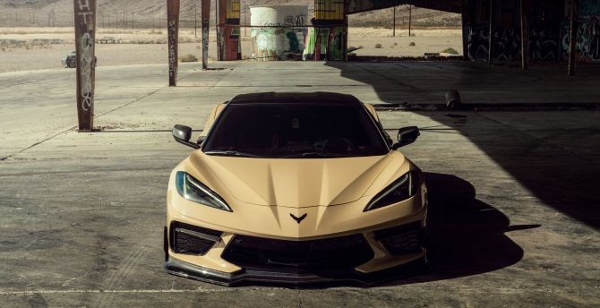 2023 Corvette C8 Sand Vossen Gabes, luxury sports car wallpaper