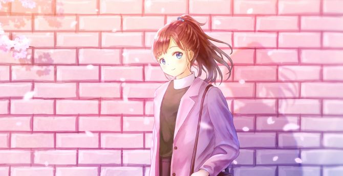 Pretty, anime girl, original, 2020 wallpaper