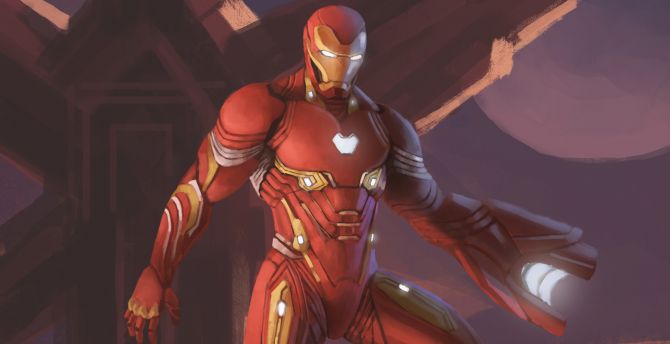 Iron man, Nanosuit, Avengers: infinity war, fan art wallpaper