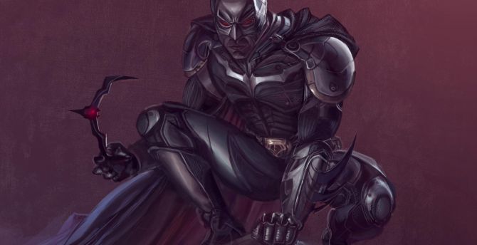Batman, armor suit, superhero, art wallpaper