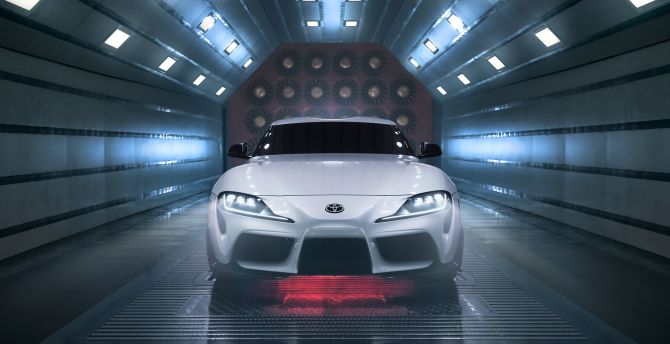 2022 Toyota Supra A91-CF carbon fiber, white sports car wallpaper