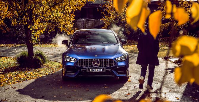 Mercedes-AMG GT 63 S 4matic Coupe, blue, 2019 wallpaper