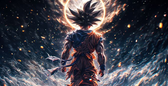 Son Goku's path to power, anime, fan art wallpaper