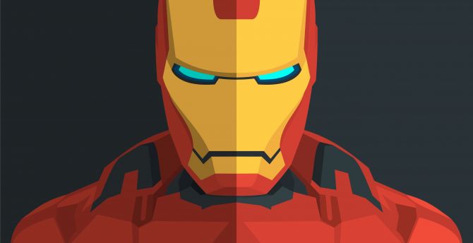 Iron man, minimal, superhero wallpaper