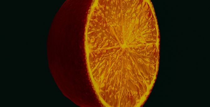 Half orange, fruit, close up wallpaper