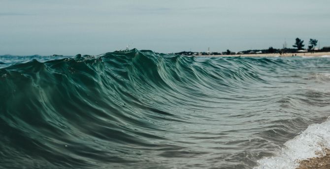 Tide, waves of sea, surface wallpaper