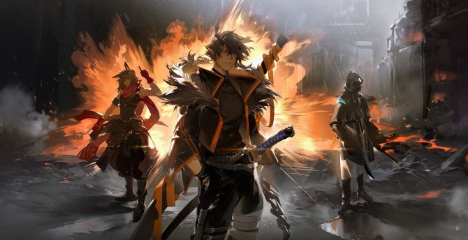 Arknights, game characters, anime game wallpaper
