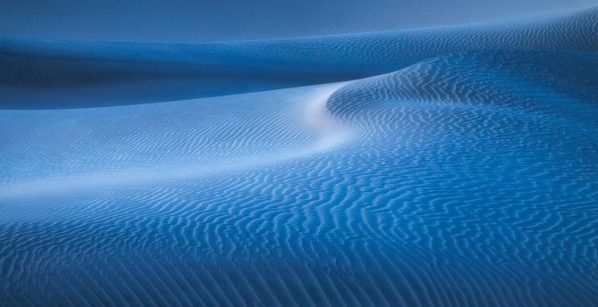 Blue desert, dune, landscape wallpaper