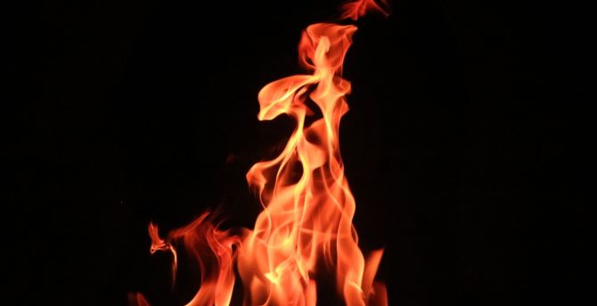 Bonfire, dark, fire, flame wallpaper