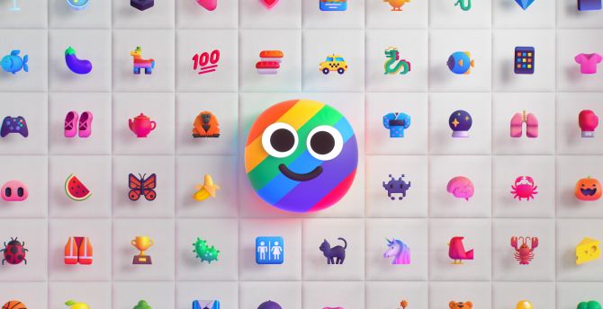 Colorful Emoji, abstract wallpaper