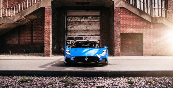 Maserati MC20 EDO competition coupe, blue car wallpaper