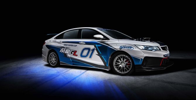 2018, racer car, Geely Emgrand GL, side view wallpaper