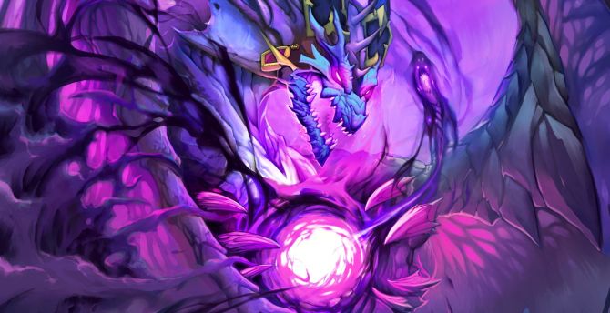 Dragon, Hearthstone: Kobolds And Catacombs, game wallpaper