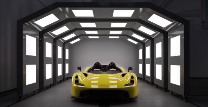 Dallara stradale, yellow sports car, convertible wallpaper