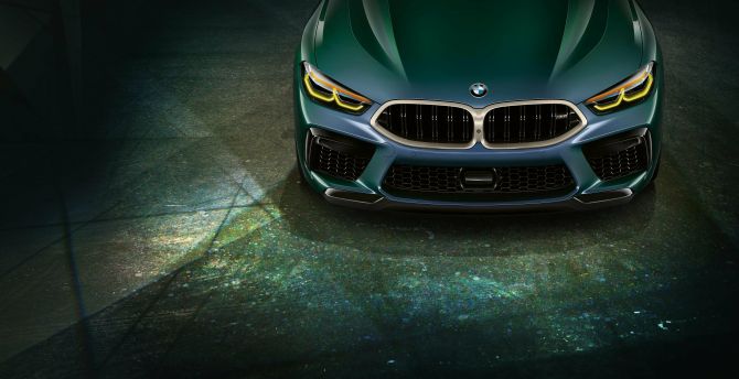 BMW M8, green and luxurious car wallpaper