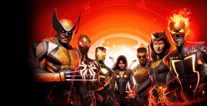 Marvel's Midnight Suns, mobile game, superhero character wallpaper