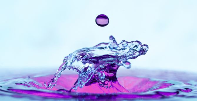 Violet-transparent, liquid splash, close up wallpaper