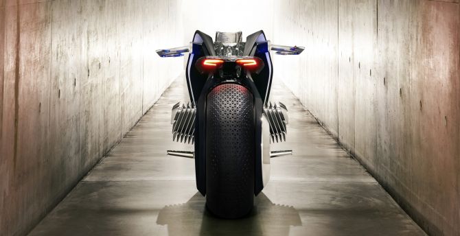 BMW vision next 100, concept bike, rear wallpaper