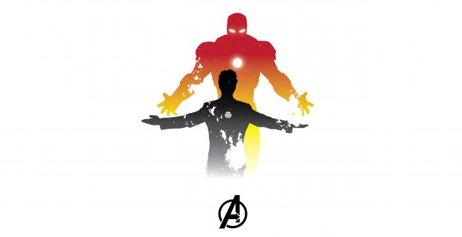Iron man, marvel, artwork, minimal wallpaper