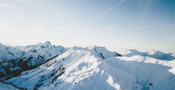 Summit, glacier, mountain, white, nature wallpaper