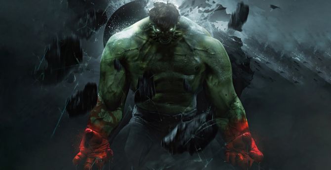Mad and angry, the hulk, monster wallpaper