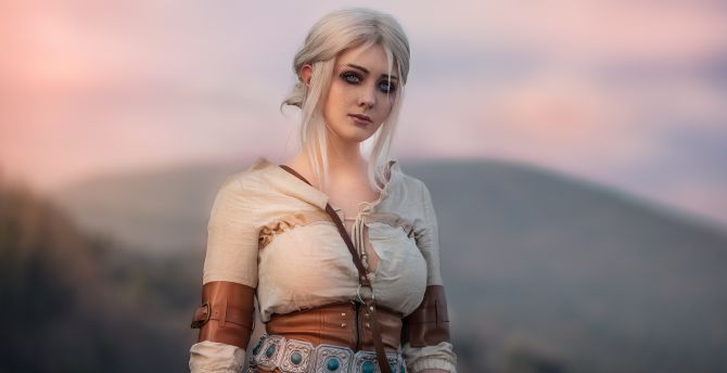 Ciri, The Witcher, video game, girl model, cosplay wallpaper