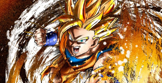 Artwork, Goku, Dragon Ball FighterZ, Console game wallpaper