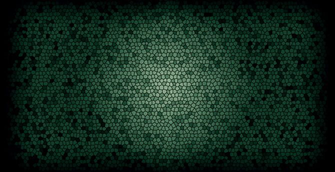 Mosaic pattern, green texture, abstract wallpaper
