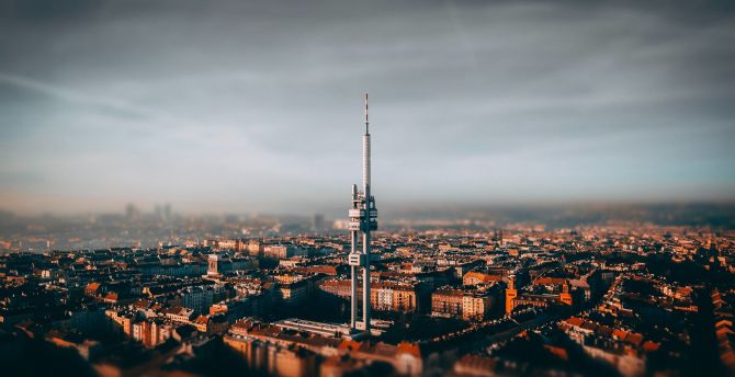 Cityscape, blur, Prague wallpaper