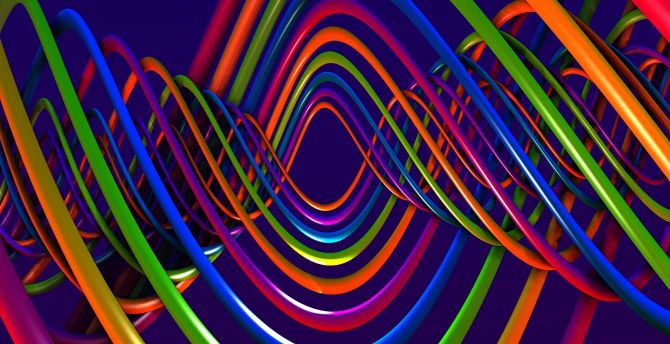Spiral, colorful plexus, multicolored, abstract wallpaper