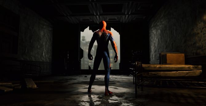 Ps4 game, Spiderman, back-pose wallpaper