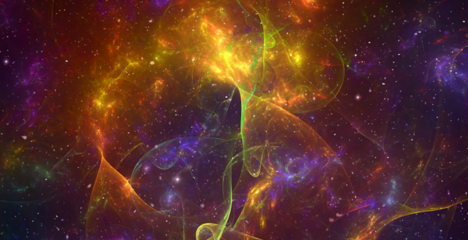 Abstraction, cosmos, waves, stars wallpaper