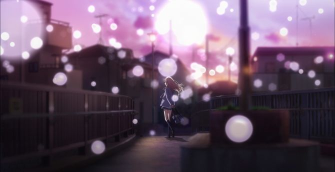 Kaori Miyazono, Shigatsu wa Kimi no Us, anime girl, outdoor wallpaper